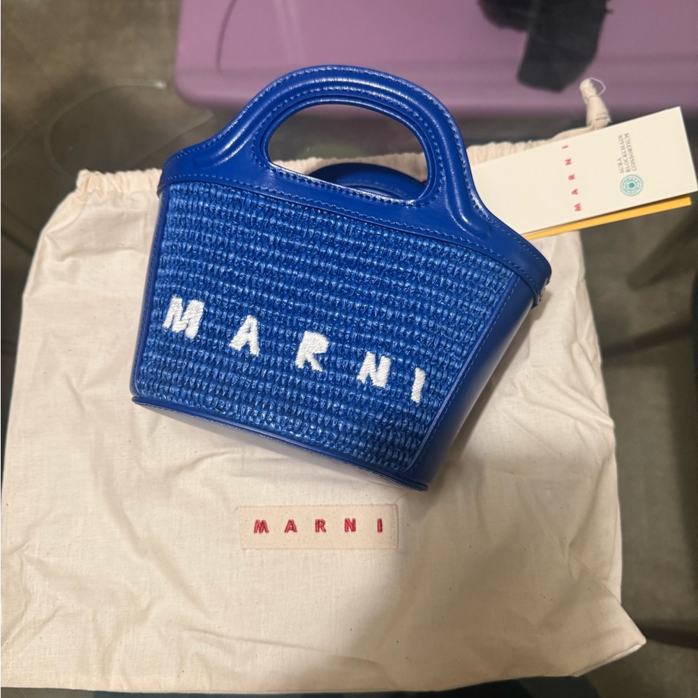 Marni Blue Tropicalia Micro Bag